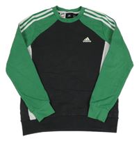 Černo-zelená mikina s logem Adidas