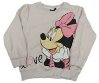 Svetloružová oversize mikina s Minnií Disney