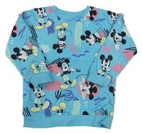Tyrkysová mikina s Mickeym Disney