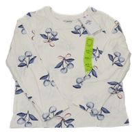 Nové - Bílé triko s třešničkami Primark