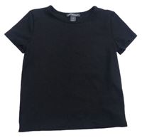 Čierne rebrované crop tričko PRIMARK
