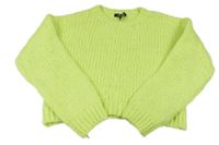 Limetkový crop svetr New Look