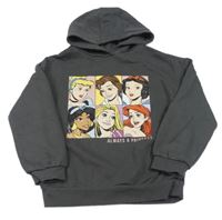Tmavosivá mikina s Disney princeznami a kapucňou Disney