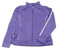 Fialová funkčná športová mikina s logom Domyos