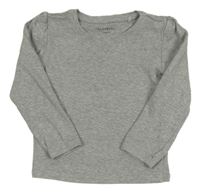 Sivé melírované rebrované tričko RESERVED