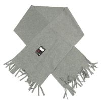 Nové - světlešedá melírovaná fleecová šála s třásněmi 