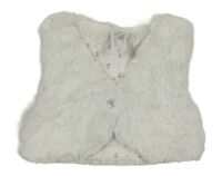 Bílé kožešinové podšité bolérko C&A