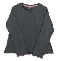 Tmavosivé rebrované tričko M&S