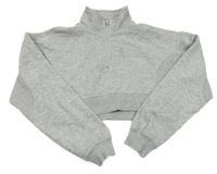 Sivá melírovaná crop mikina PRIMARK