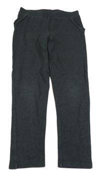 Tmavosivé melírované teplákové nohavice s volánikmi Next