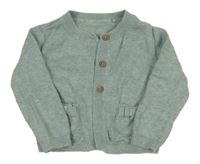 Mentolovo-modrý melírovaný prepínaci sveter s mašľami Tu