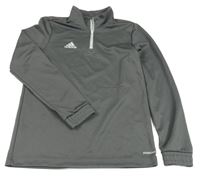 Tmavošedá funkční sportovní mikina Adidas