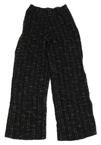 Čierno-biele kockované teplákové nohavice Y.F.K.