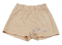 Pudrové kraťasy so želvičkou so cute