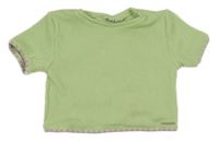 Svetlozelené rebrované crop tričko RIVER ISLAND