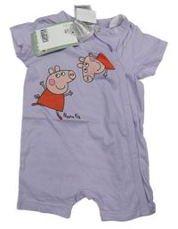 Nové - světlefialový kraťasový overal s Peppa Pig H&M