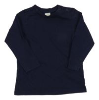 Tmavomodré triko H&M