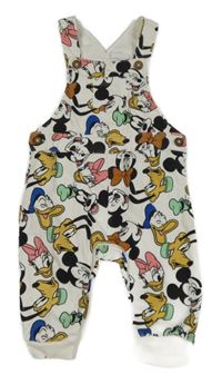 Bílé laclové tepláky s Minnie a Mickey a kamarády Disney