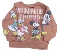 Hnedá mikina s Minnie a Daisy zn. George