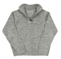 Šedý melírovaný svetr H&M