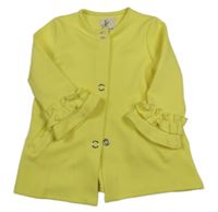 Žlutý propínací kabátek s volánikmi River Island