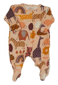 Růžový overal se zvířaty Next