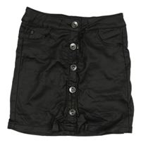 Černá sukně koženkové vzhledu