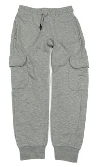 Šedé melírované cargo tepláky F&F