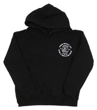 Čierna mikina s nápisom a kapucňou AWDis