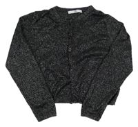 Čierny trblietavý ľahký prepínaci crop sveter M&S