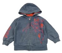 Modrošedá prepínaci mikina so Spidermanem a kapucňou M&S