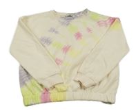 Krémovo-farebná batikovaná mikina George