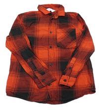Červeno-černá kostkovaná košile H&M