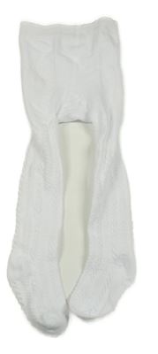 Biele vzorované pančuchy