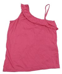 Fuchsiový crop top s volánem Y.F.K.