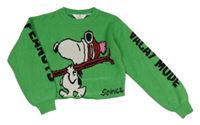 Zelený crop sveter so Snoopym H&M