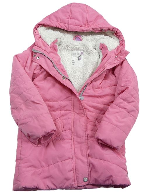 Ružový šušťákový zimný kabát s kapucňou zn. Dopodopo