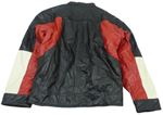 Čierno-červeno-biela koženková bunda zn. Urban