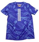 Modro-svetlomodré vzorované športové tričko zn. Adidas