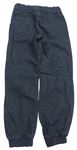 Sivé kockované plátenné cuff nohavice zn. H&M