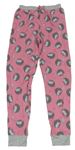 Růžové pyžamové kalhoty s ježky Matalan