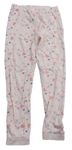 Světelrůžové pyžamové kalhoty se srdíčky Lupilu