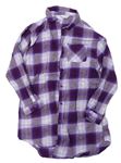 Lila-fialová kostkovaná košilová tunika Primark