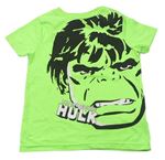 Neonově zelené tričko s Hulkem Marvel
