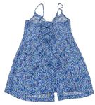 Modré kvetinové ľahké šaty