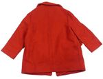 Červený vlnený podšitý kabát zn. Zara