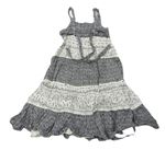 Čierno-biele žabičkové vzorované šaty zn. M&S
