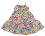 Smetanovo-barevné květované letní šaty Matalan