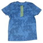 Modré vzorované športové tričko s nápisom zn. Nutmeg