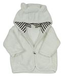 Bílý chlupatý podšitý svetr s kapucí H&M